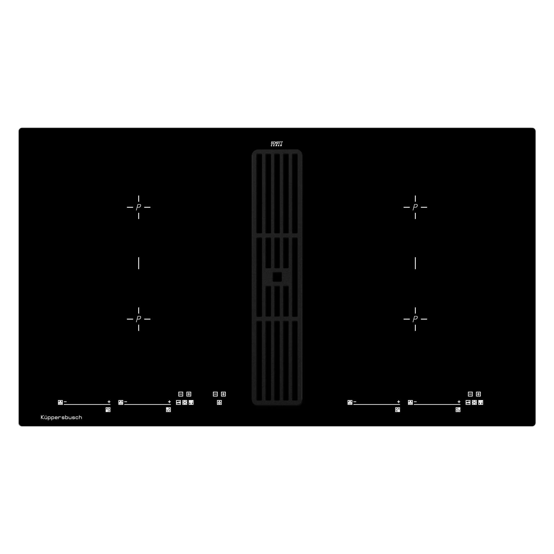 Индукционная варочная панель с вытяжкой Kuppersbusch KMI 9800.0 SR Black Velvet (отгружается KMI 980