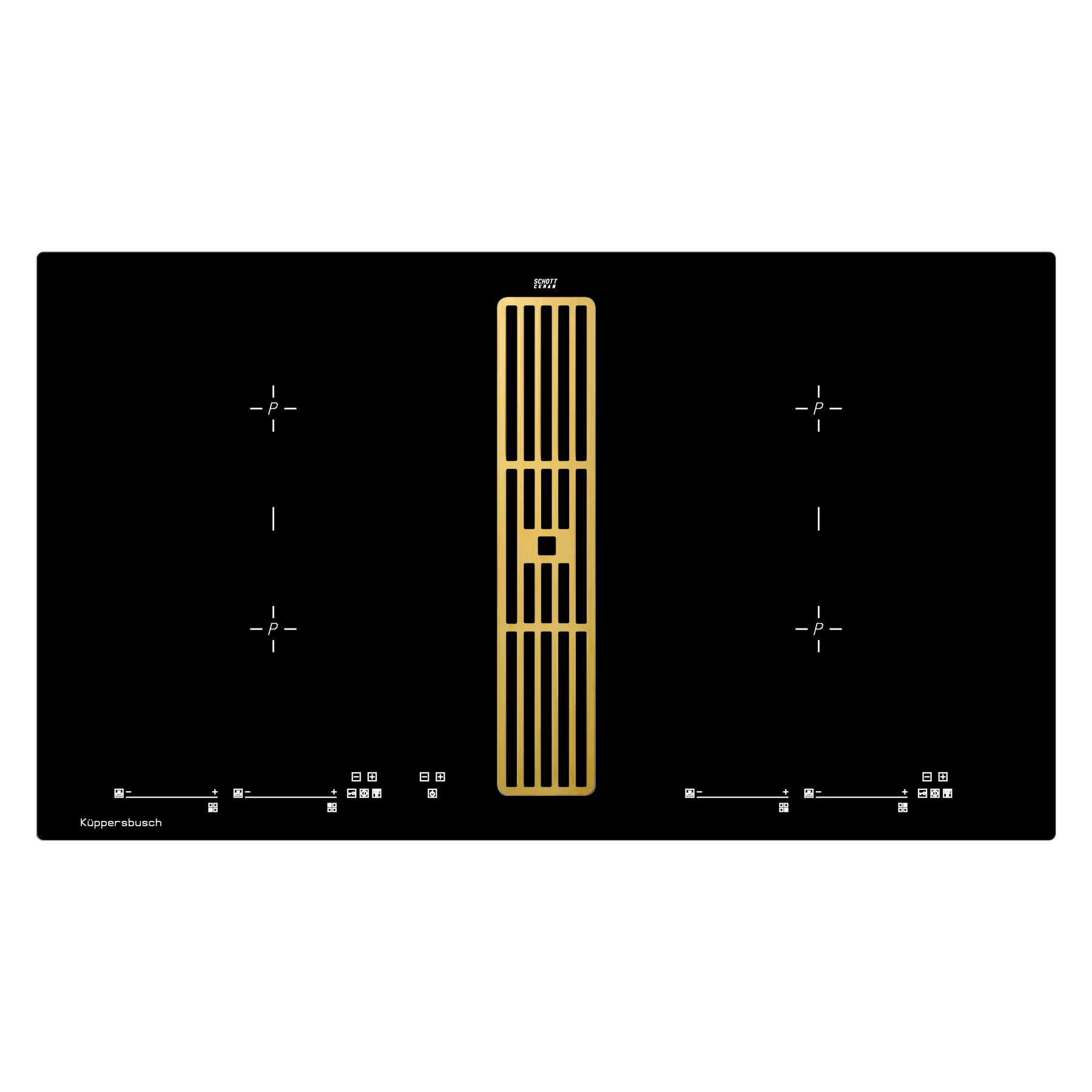 Индукционная варочная панель с вытяжкой Kuppersbusch KMI 9800.0 SR Gold (отгружается KMI 9800.0 SR+Z