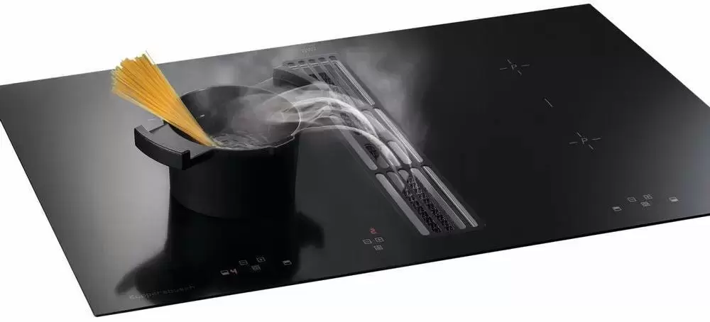Индукционная варочная панель с вытяжкой Kuppersbusch KMI 9800.0 SR Gold (отгружается KMI 9800.0 SR+Z